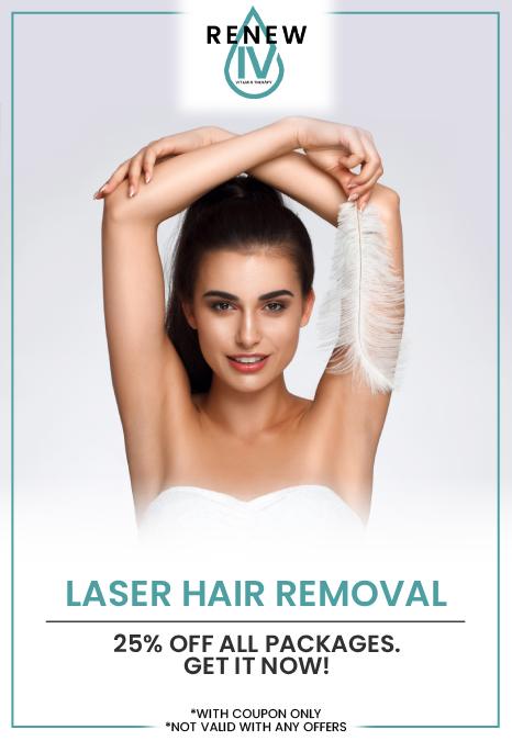 Laser Hair Removal: 25% OFF all packages. Get it now! Laser Hair Removal: 25% OFF all packages. Get it now!